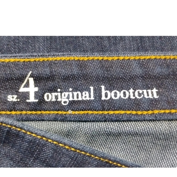 Ann Taylor LOFT Original Bootcut Jeans Dark Distressed Women's Size 4 - Picture 3 of 4